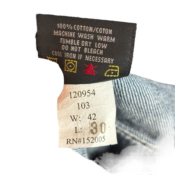 EUC Prison Blues Men's Relaxed Fit Blue Jeans made by prisoners Sz 42x30 - Picture 12 of 13